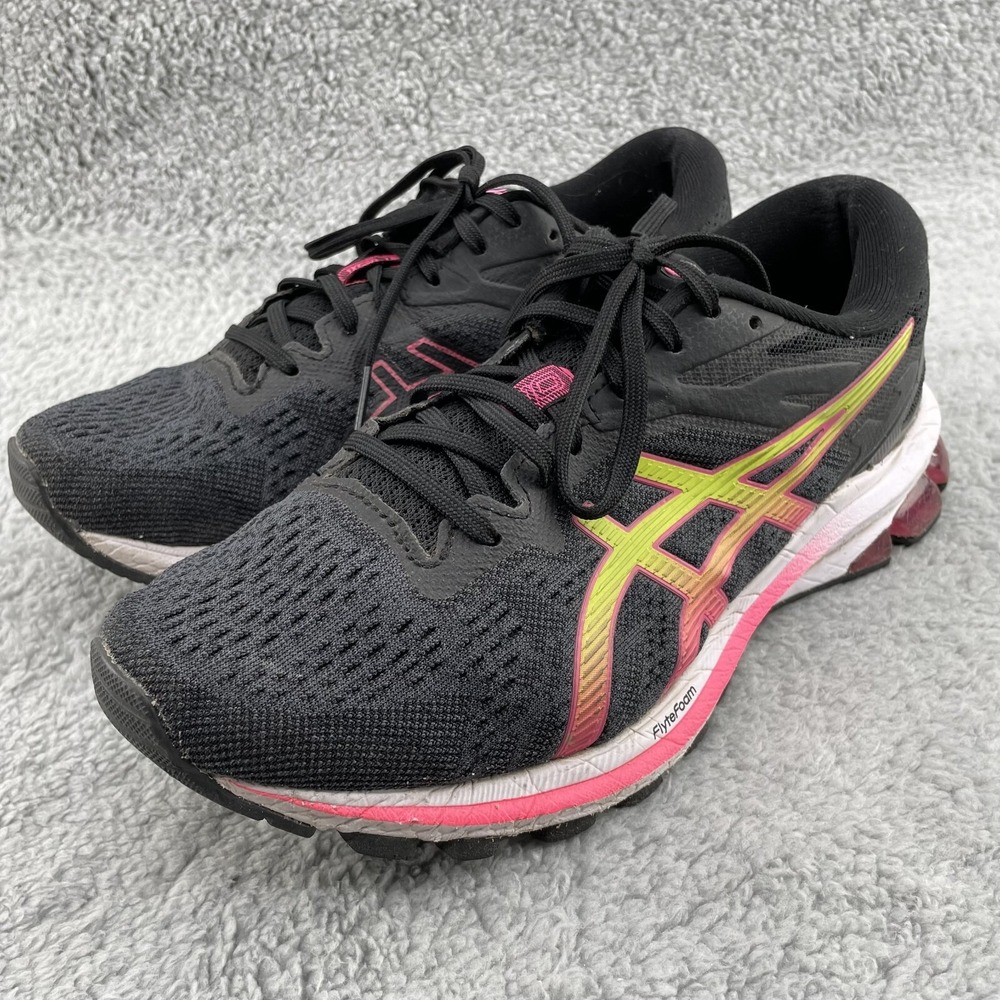 Asics Flytefoam Running Shoe Womens 8.5 Black Pink Training Trail Sneaker Hiking - Picture 3 of 10